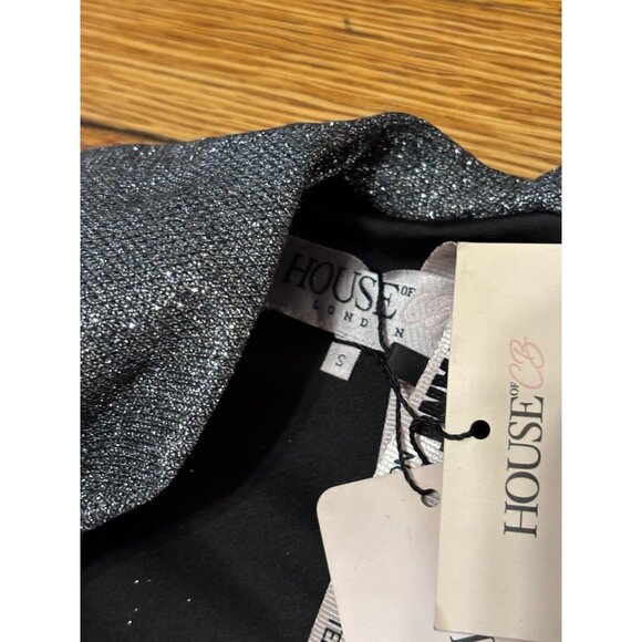 NWT House of CB London Womens Bodycon Dress Long Sleeve Glitter Sparkle NWT $179 - Picture 7 of 13